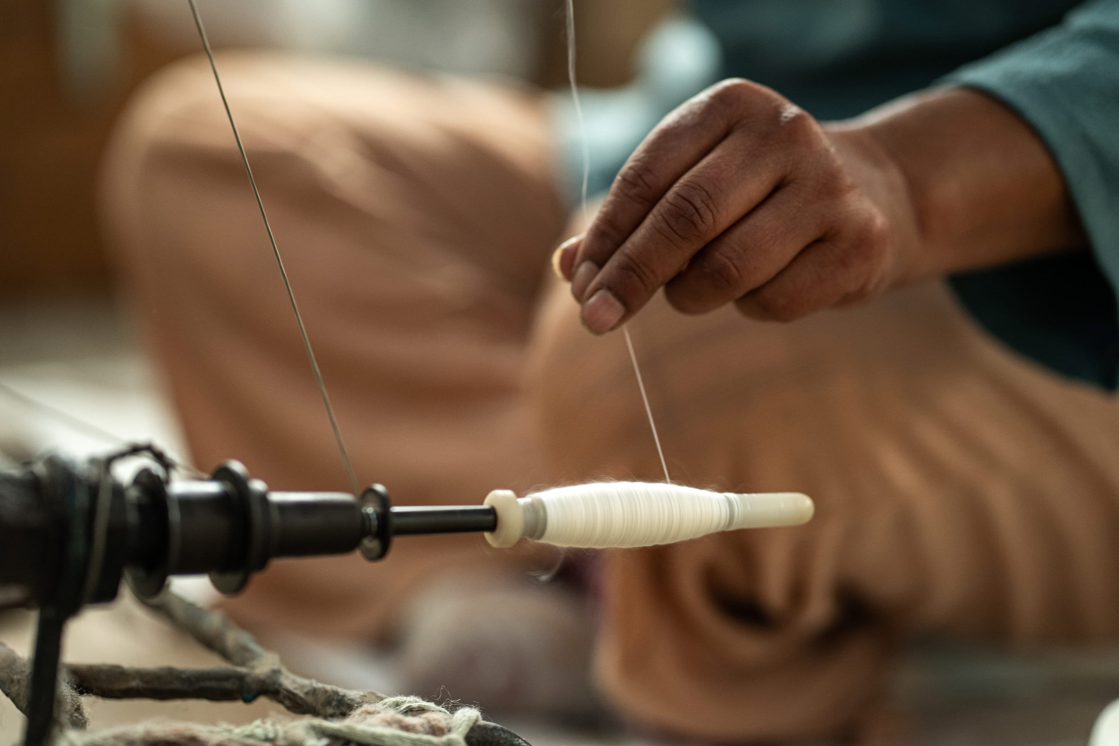 Himalayan Pashmina yarn spinning